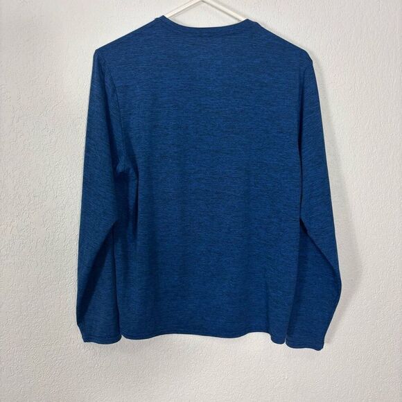 Patagonia Women’s Heathered Blue & Black Long Sleeve Workout Top Size Small - Picture 2 of 4
